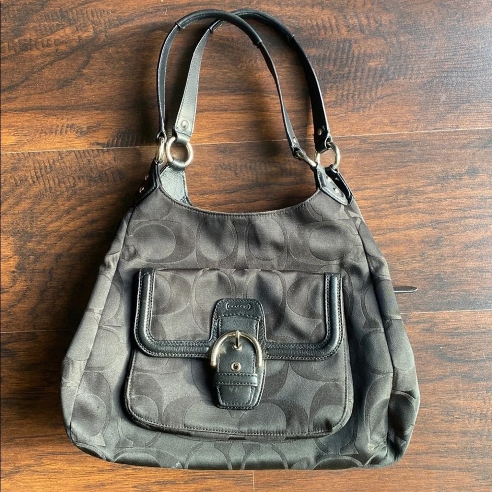 Coach - Campbell Signature Metallic Hobo Bag